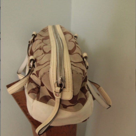 2000's Coach Signature Canvas Top Handle Shoulder Bag - Picture 2 of 7